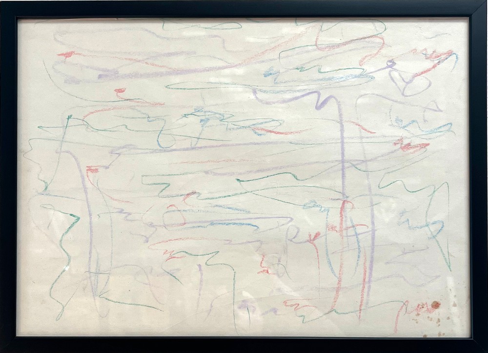 White Peace 2 Ink and pastel on paper, 17x13 inches, 1975, LM-5018