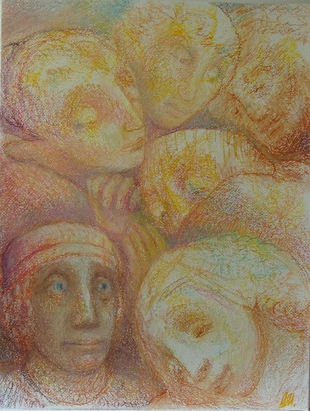 Compassion 2 Pastel on paper, 18x24 inches, 2010, LM-4026