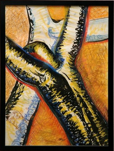 Noon of Life Ink and pastel on paper, 17x13 inches, 1993, LM-4009