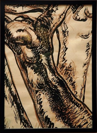 Spring Longing Ink and pastel on paper, 17x13 inches, 1993, LM-4008