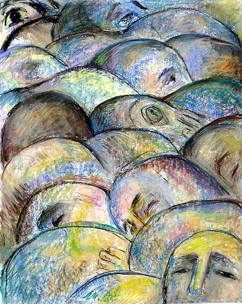 Troubled dream of the Earth Pastel on paper, 17x13 inches, 2004, LM-4006