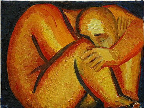 Sitting Man Oil on canvas, 9x12 inches, 2000, LM-3033