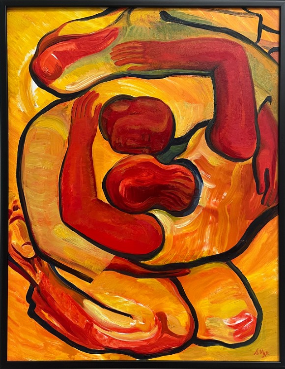 Together 1 Oil on canvas, 22x28 inches, 1998, LM-3065