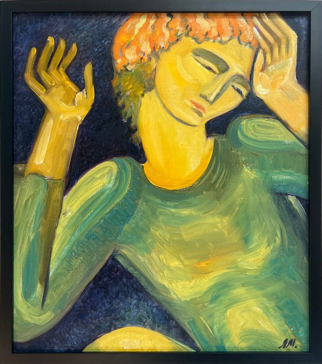 Compassion Oil on canvas, 20x27 inches, 1994, LM-3040