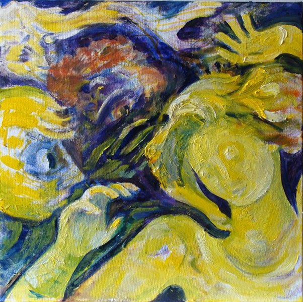 She and They Oil on canvas, 18x18 inches, 2009, LM-3008