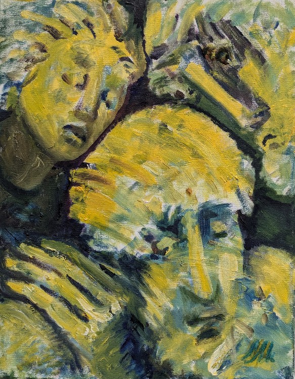 Untitled (LMU-53) Oil on canvas, 16x12 inches, 2004, LM-3065