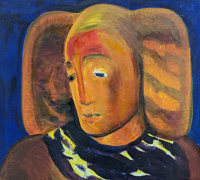 Untitled (LMU-56) Oil on Canvas Board, 18x20 inches, 1998, LM-3068