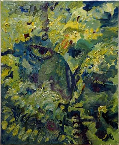 Left to wait Oil on canvas, 20x16 inches, 2003, LM-3020