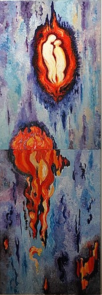 Space of Emotions Oil on canvas, 36x24 inches, each, 2005, LM-3011/LM-3012
