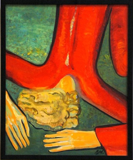 One Who Cries Oil on canvas, 20x26 inches, 1994, LM-3039