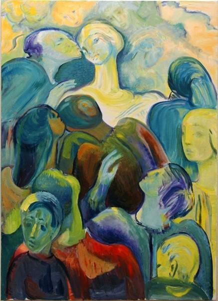 Crowd Oil on canvas, 30x40 inches, 2010, LM-3005