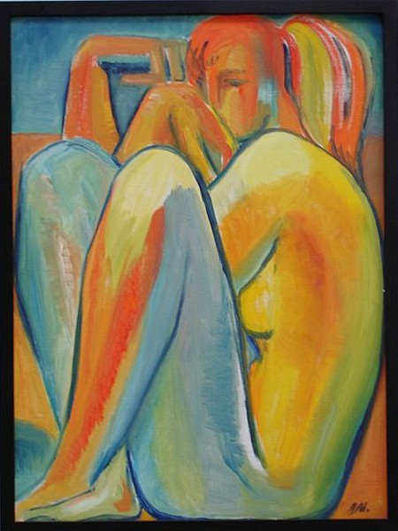 Mood Oil on canvas, 20x26 inches, 1994, LM-3037, Private collection 🔴