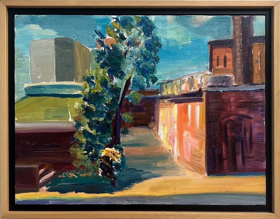 Clayton Street Oil on canvas, 16x12 inches, 1994-2000, LM-6006