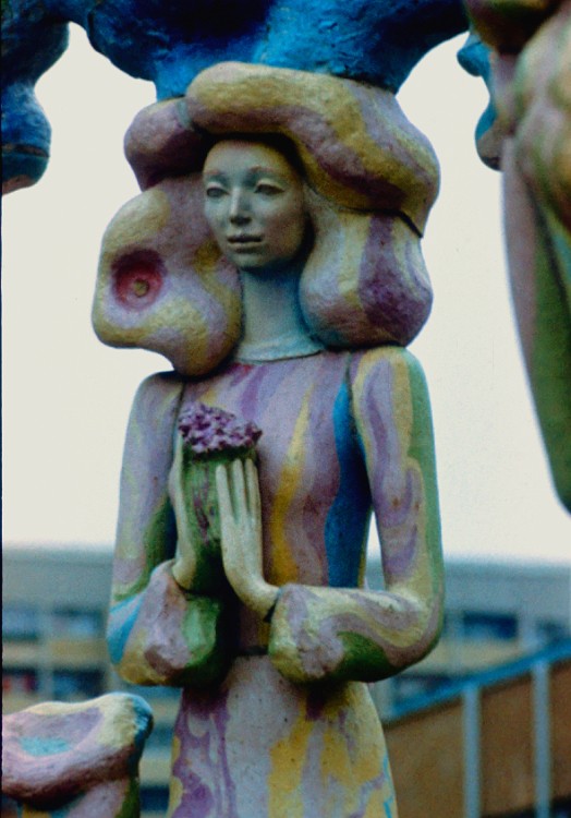 Spring ceramic with enamel, 18'H, 1982, Vinogradar Living Area, Kyiv, Ukraine, 1982
