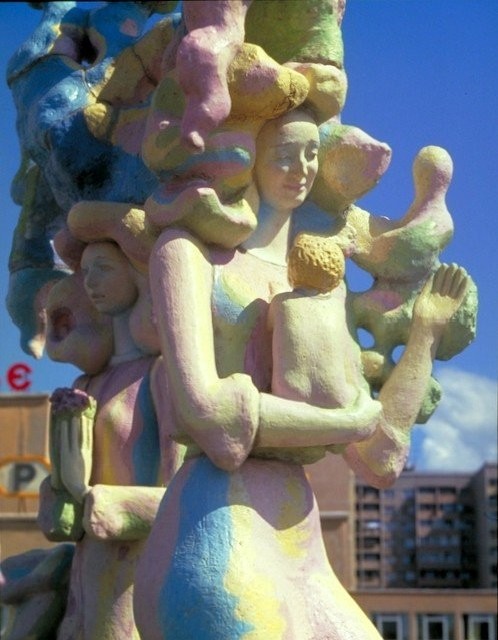Spring ceramic with enamel, 18'H, 1982, Vinogradar Living Area, Kyiv, Ukraine, 1982