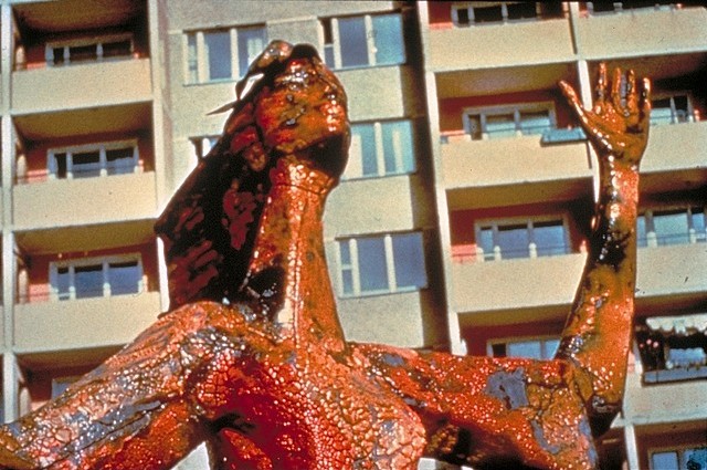 Together through the Flame (Human and Nature) Copper sheets and fired enamel, 21'H, 1978, Vinogradar, Kyiv, Ukraine, 1978