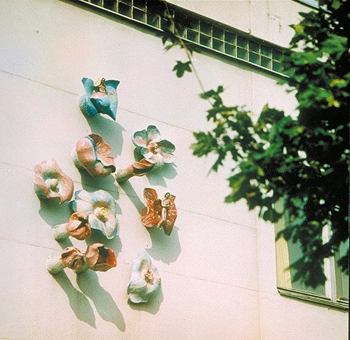 Thumbelina Ceramics, glazes, composition on the wall, kindergarten #129, 1974, Kyiv, Ukraine, 1974