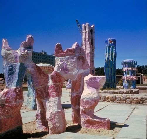 Ocean ceramic, enamel, 15' H, outside kindergarten #130, 1974, Vinogradar Living Area, Kyiv, Ukraine, 1974