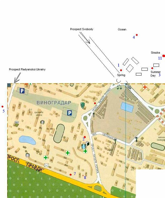 Living area map of Vinogradar, Kyiv, Ukraine 