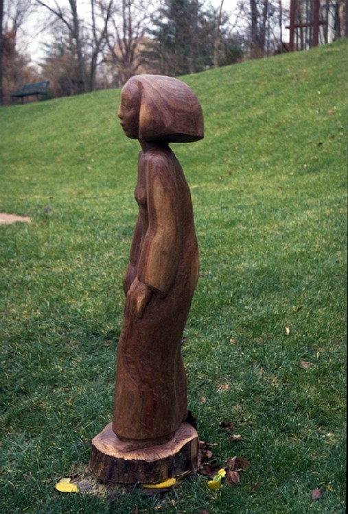 Entering Silence Black Walnut, 46x16x12 inches, 1998, LM-1024