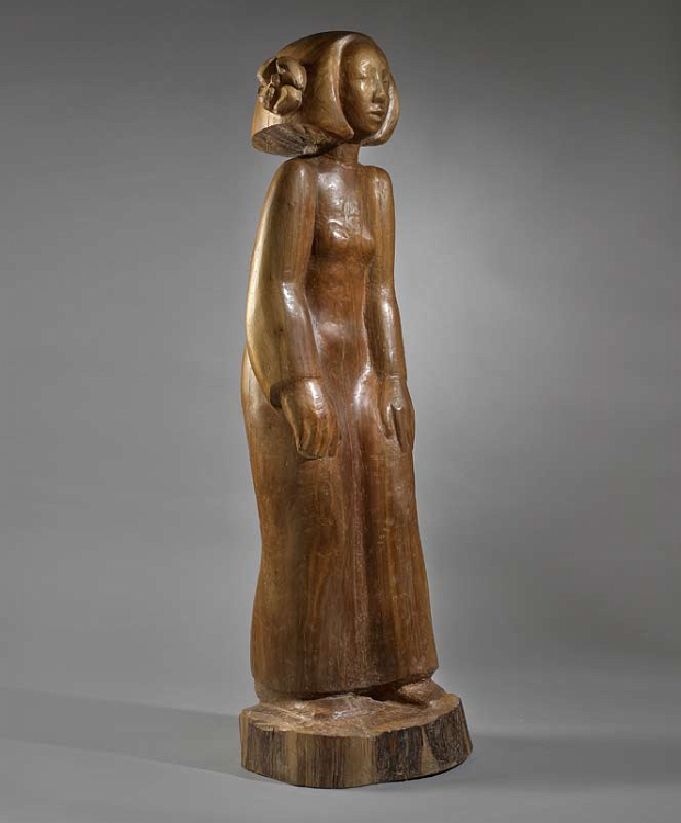 Entering Silence Black Walnut, 46x16x12 inches, 1998, LM-1024