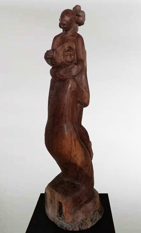 Two Black Walnut, 54 inches H, 2023, LM-1003, LM-1003