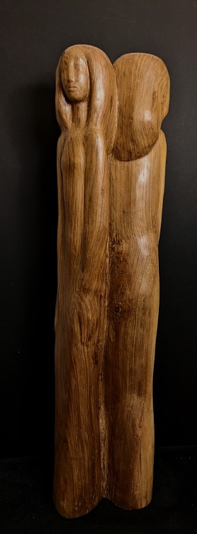 Never Spoken Black Walnut, 72 inches H, 2001, LM-1001