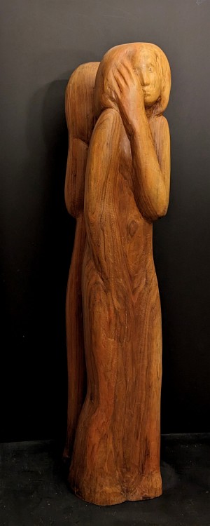Passing by Black Walnut, 65 inches H, 1999, LM-1022, On hold 🔵