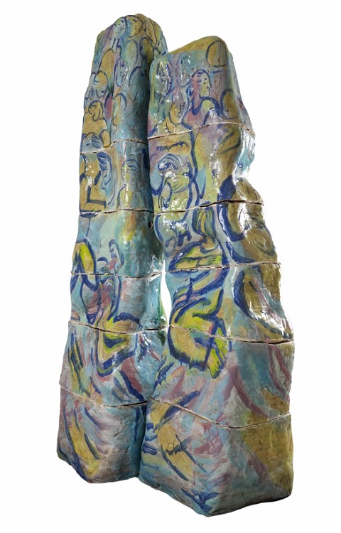 Mirage of the gone city Stoneware, 70 inches H, 2001, LM-1020