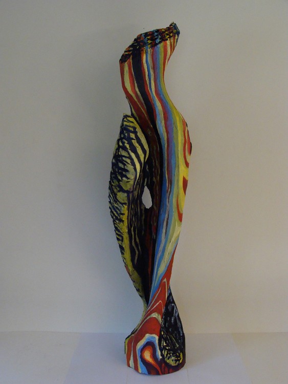 Spirit Wood and Oil paint, 47x12x12 inches, 2007, LM-1002