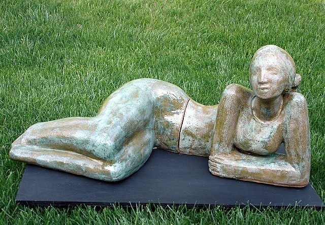 Relaxing Stoneware, 19x40x20 inches, 2004-2005, LM-1015, Private collection 🔴