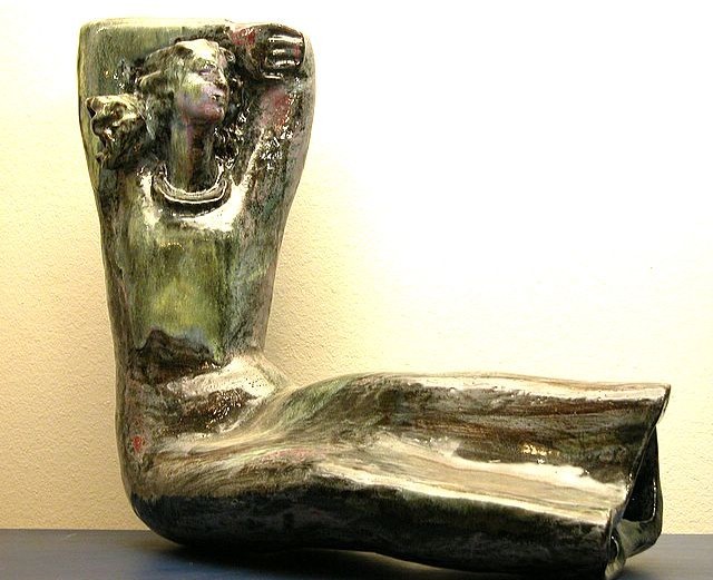 Moon Light (Night Flight) Stoneware, 18x24x9 inches, 1999-2001, LM-1008, Private collection 🔴