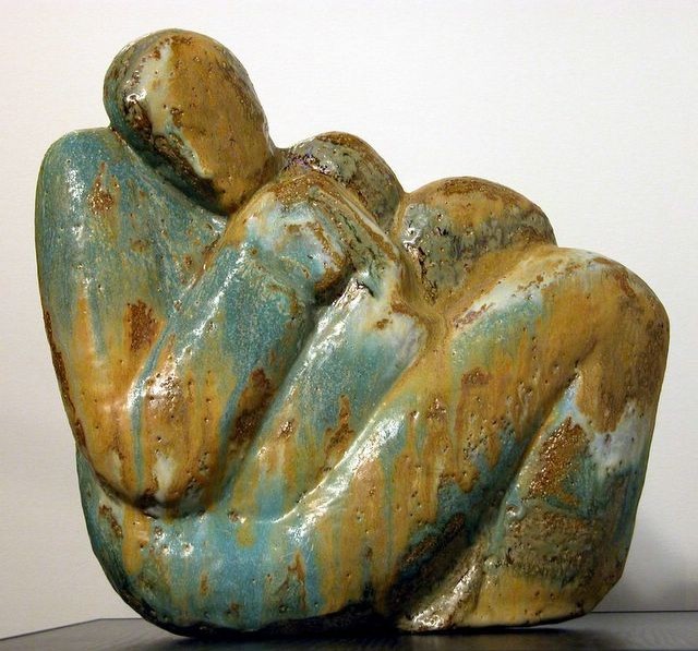 Melancholy Stoneware, 12x12x7 inches, 2003, LM-1012, Private collection 🔴