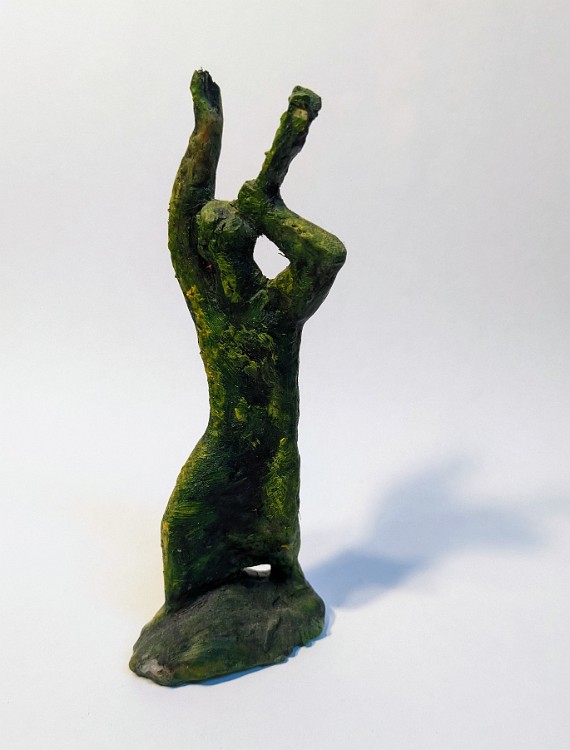 Troubadour Wax and acrylic paint, 4 inches H, 2006-2008, LM-2023