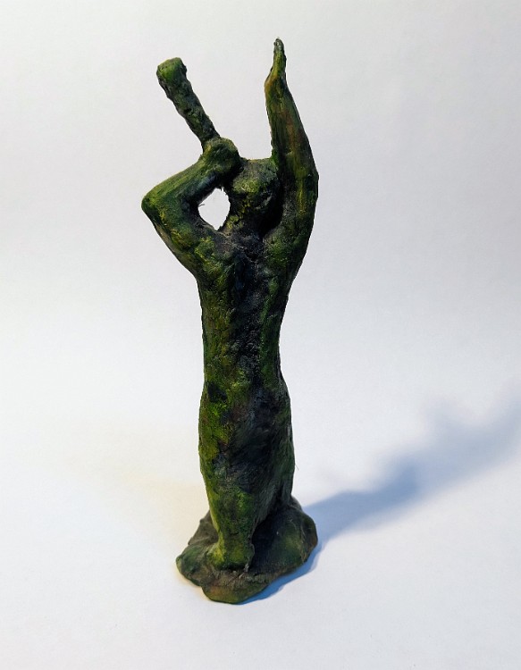 Troubadour Wax and acrylic paint, 4 inches H, 2006-2008, LM-2023