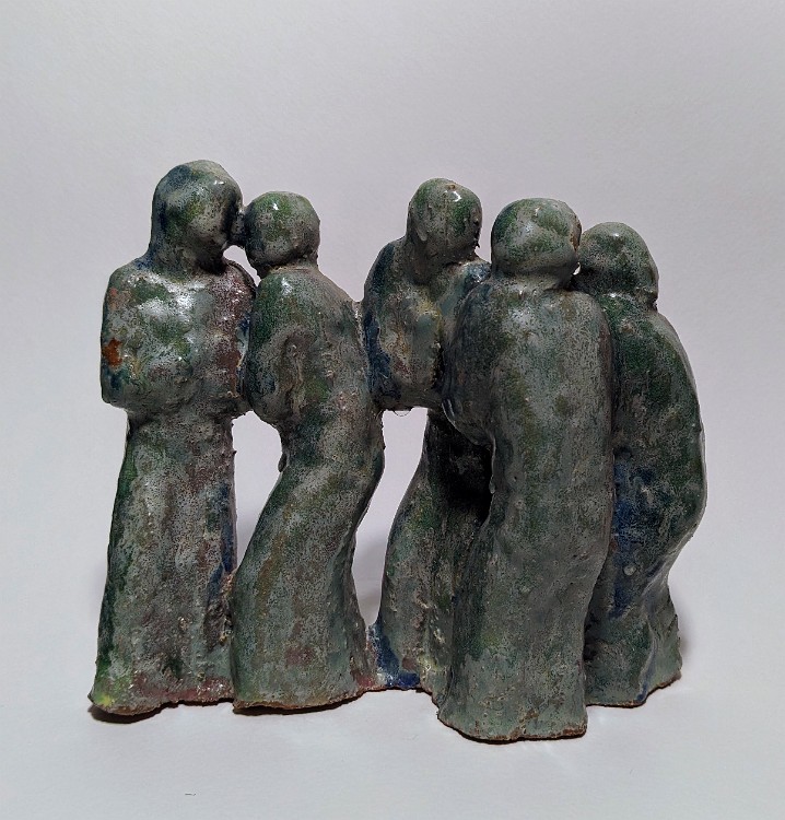 Crowd 2 Stoneware, 4 inches H, 2008-2012, LM-2020