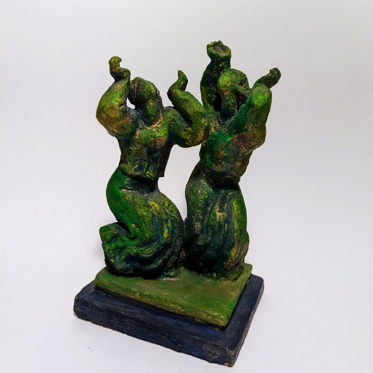 Dance 1 Clay and acrylic paint, 6 inches H, 2006-2008, LM-2016