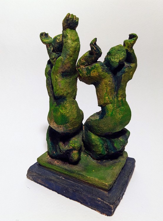 Dance 1 Clay and acrylic paint, 6 inches H, 2006-2008, LM-2016