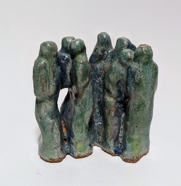 Crowd 1 Stoneware, 3 inches H, 2008-2012, LM-2019