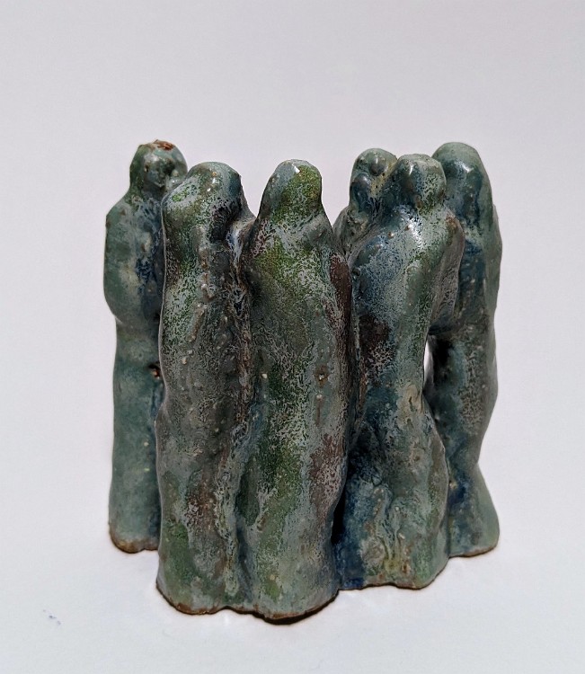 Crowd 1 Stoneware, 3 inches H, 2008-2012, LM-2019