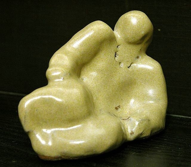 Reclining Figure Stoneware, 3x4x2 inches, 2001, LM-2010