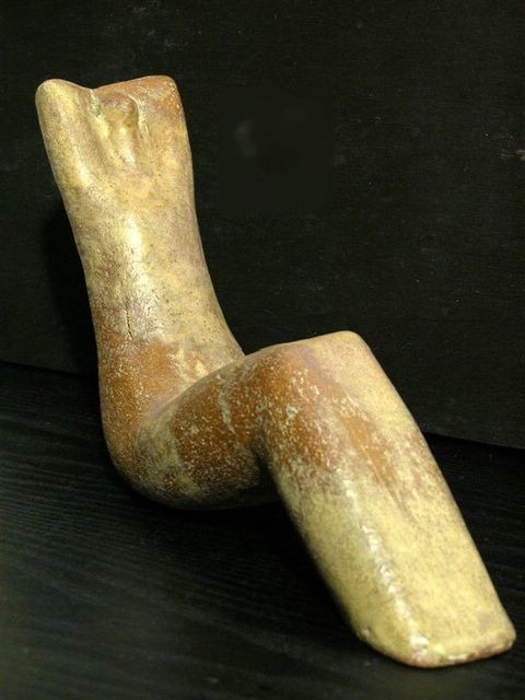 Woman Figure (Gould) Stoneware, 7x11x3 inches, 2001, LM-2005, Private collection 🔴